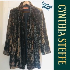🍒🧨Crushed velvet car coat